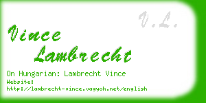 vince lambrecht business card